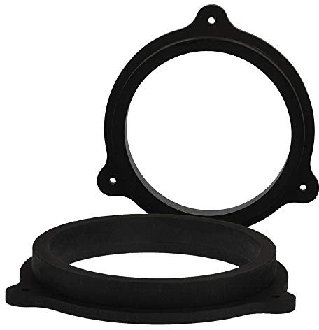 [1 Paar] 165 mm MDF Lautsprecher Ringe kompatibel mit Opel Vivaro, Movano | passend für Vordertür | Farbe: schwarz | wasserundurchlässig