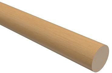 Interdeco Holzstange in Buche lackiert 20 mm Ø für Gardinenstangen, 100 cm