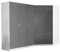 Reflect 2 Piece Wardrobe Bundle | 2 Door Corner + 3 Door Plain | Grey Gloss & Matt White Finish | H: 180cm x W: 179cm x D: 103cm | Modern Bedroom Furniture Storage Solution
