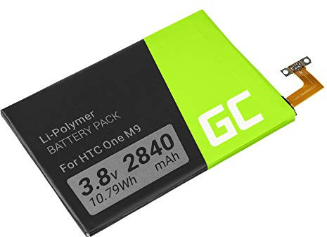 Green Cell B0PGE100 Handy Akku für HTC One M9 S9 | Li-Polymer Zellen | 2840 mAh 3.8V | Ersatz Smartphone Batterie | Markenakku | Volle Kompatibilität | Reale Kapazität | ohne Memory-Effekt