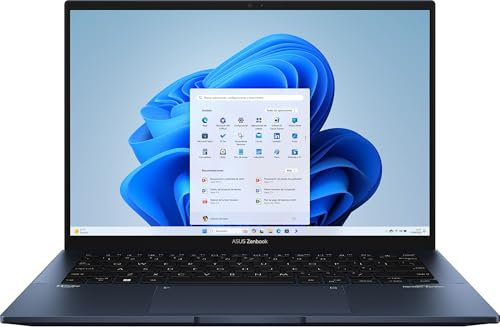 ASUS Zenbook 14 OLED UX3402VA-KM553W Windows 11- Ordenador Portátil 14 2.8K (Intel Core i9-13900H, 16GB RAM, 1TB SSD, Iris Xe Graphics) Azul - Teclado QWERTY español