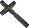 Garneck Christliches Holz, Wand, Kreuz, Kunst, Handwerk, hängend, aus Zinklegierung, Jesus, christliches Kreuz, Geschenk, Wanddekoration für zu Hause (schwarz)