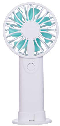 Rong Portable Mini Air Cooler Fan, Handheld Travel Cooling Fan with 2 AA Batteries for Home Office Outdoor