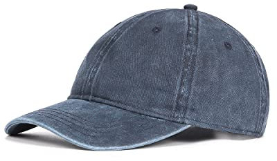 Zylioo XL/XXL Vintage Basecap Kappe Für Großen Kopf Pigment Baseballkappe Washed Cotton Used Look Baseball Cap Waschbare Cappy