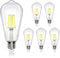 Aigostar E27 Filament LED Lampe 6W (Ersetzt 58W),Kaltweiß 6500K,780 Lumen,ST64 Leuchtmittel,Nicht dimmbar,5 Stück