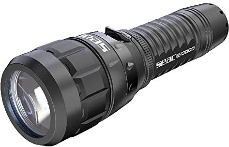 SEAC Unisex-Adult SZ3000 SZ 3000, Unterwasserlampe 2300 Lumen, Schwarz, 188 mm x 55 mm