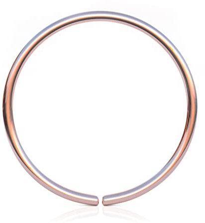Roségold Nasenring - dünn 24G 7mm Ring - Glattes Gold gefüllt Piercing Schmuck