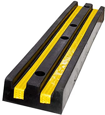 Berry 100CM Rubber Wall Guard | Heavy Duty Vehicle Impact Protector | Black & Yellow Wall Bumper Protector for Garage, Warehouse