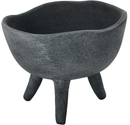 Creative Co-op Planter, Stoneware Glass Metal Earthenware Ceramic, Matte Black, 4