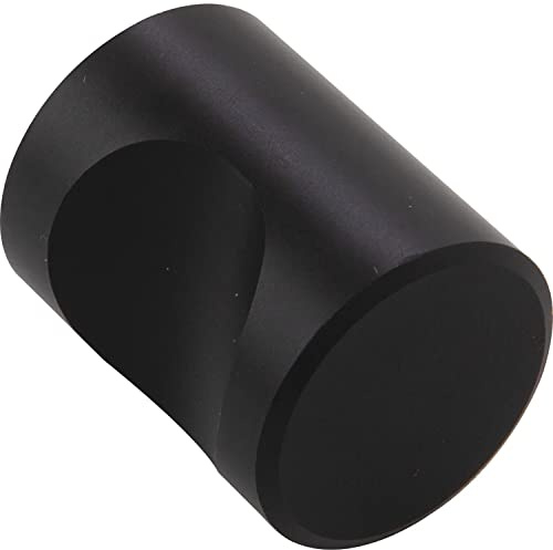 OBF 72 0520 46.16 schwarz matt Grimme Alasco Designer Schubladenknopf ø, Möbelknauf, zylindrisch Tiefe 24 mm Möbelknopf Aluminium, DM 20 mm