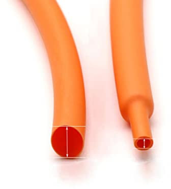 1M Orange 1 2 3 4 5 6 7 8 9 10 12 14 16 20 25 30 40 50 mm Schrumpfschlauch 2:1 Thermo-Kabelmuffe aus Polyolefin, isoliert, orange, 50 mm x 1 Meter