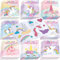 24 Mini Libri da Colorare Assortiti Libro di Attività per Bambini Album da Disegno Artistico Fai da Te a Tema Unicorno Animali da Fattoria Pasqua Bibbia Regalo di Compleanno (Unicorno)