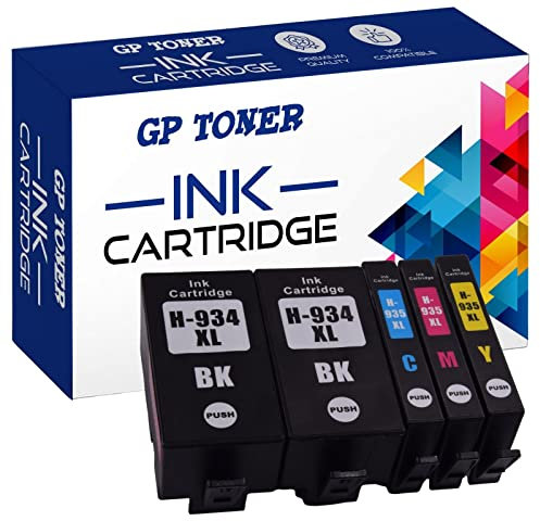 GP TONER Druckerpatronen Ersatz für HP 935XL 935 XL 934XL 934 XL Tintenpatrone für HP OFFICEJET PRO 8010 8013 8020 8023 8024 (2X Schwarz, Cyan, Magenta, Gelb)
