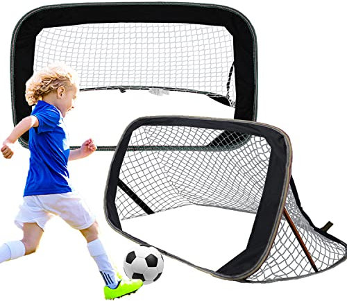 KAIDIDA Pop-Up Fußballtor: 2 Set schnell faltbar leicht tragbar Indoor Outdoor Kinder Garten Training Übung Spiel 120 x 70 x 70 cm