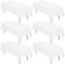 6-Pack Rechteck Tischdecke, 153 x 260 cm Weiße Tischdecke Polyester Tischdecke für 6 Ft Rechteck Tische, Fleck und Falten beständige waschbare Stoff Tischdecke für Hochzeit, Restaurant