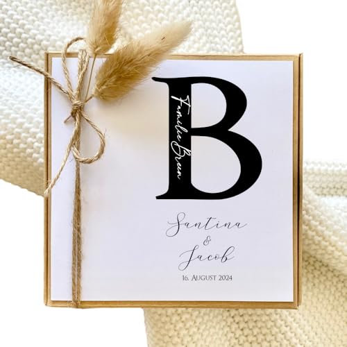 Manufaktur Liebevoll Geldgeschenk Hochzeit Box Personalisiert Geldgeschenk Hochzeit Hochzeitsgeldgeschenk Box Hochzeit Hochzeitskarte (Buchstabe)