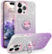 YINLAI iPhone 15 Pro Max Case - Bling Glitter Sparkle Cute Slim Shockproof Protective Case for Women, Purple Gradient