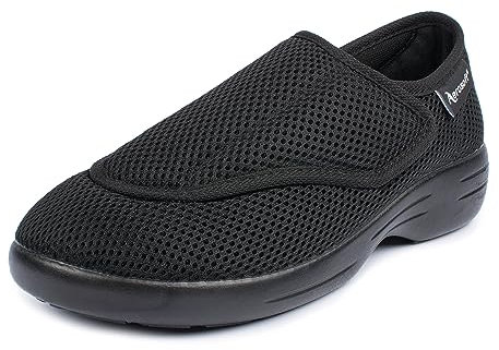 Aerosoft Scarpa Bassa Stretch 17, Donna e Uomo, Chiusura a Strappo, Senza Pressione (Nero, 40)