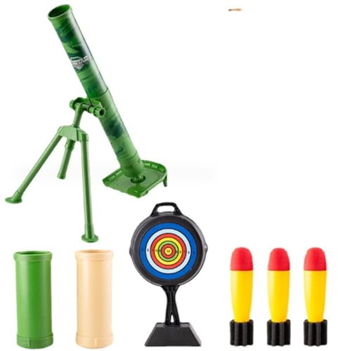 GDSCSKKS Children's Mortar Plastic Toys, Boy Launcher Toys, Gifts For Children Over Three Years Old(Green)