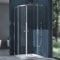 doporro Viertelkreis Duschkabine Schiebetür Duschabtrennung BxTxH 80x80x190 cm Klarglas ESG-Sicherheitsglas mit Nano-Beschichtung Ravenna32K