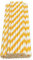 Haobase Lot de 50 pailles en papier biodégradables pour boire, cocktail, café, boissons froides, motif à rayures, blanc/orange