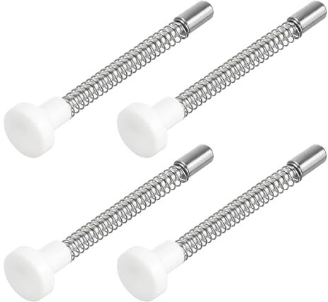 QUARKZMAN Chiusure a Spillo, 6x70mm/0,24x2,76 Pollici Perno a Molla con Chiusura a Pistone Bullone a Spillo a Molla in Acciaio per Mobili Porta Letto, 4pz