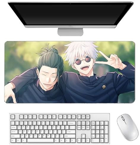 Xinchangda Gojo Satoru Tapis de souris Geto Suguru/Fushiguro Toji Anime Cartoon Tapis de souris en caoutchouc antidérapant pour ordinateur de bureau PC portable bureau 40 x 90 cm