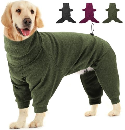 Dotoner Fleece Hundepullover Wintermantel Hundemantel Grosse Hunde Fleecejacke mit Beinen Hundebademantel für Kleine Mittelgroße Haustiere Hundebekleidung,Chihuahua,Beagle,Weicher Hunde Pyjamas