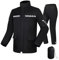 CTBQiTom Regenanzug,Leichte Motorrad-Regenausrüstung mit Reflektierenden Regenjacke und Regenhose,Wasserdicht und Atmenfähig,Schwarz,L