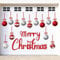 KAHEIGN 31Pcs Christmas Garage Door Magnets, 19CM Merry Christmas Magnet Sticker with 13Pcs Christmas Balls and Hanging Bows for Xmas Holiday Garage Door Refrigerator Car Decoration (Red Silver)