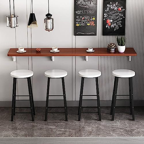 USMGWPBN An der Wand montierter Klapp-Esstisch für Milchtee-Shops und Küchen. Klappbares Holzdesign, geeignet als Stehtisch. Langer und schmaler, platzsparender Tisch zum Essen.