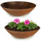 matches21 HOME & HOBBY Große Pflanzschalen 2 STK. für draussen in 45 cm - rost-Optik als wetterfeste Blumenschalen - Dekoschalen