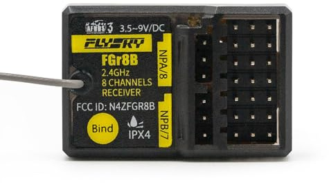 FS FGr8B - Receptor de 2.4 GHz 8 canales PWM/PPM/i-Bus salida 3.5-9V compatible con AFHDS3 PL18 NB4 NB4 Lite RC coche barco transmisor control remoto