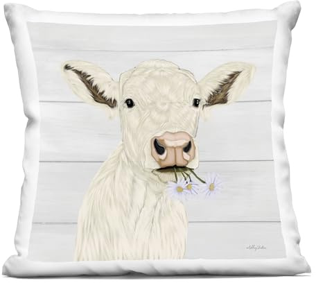Stupell Industries | Opal Baby Cow Portrait, 18 x 18