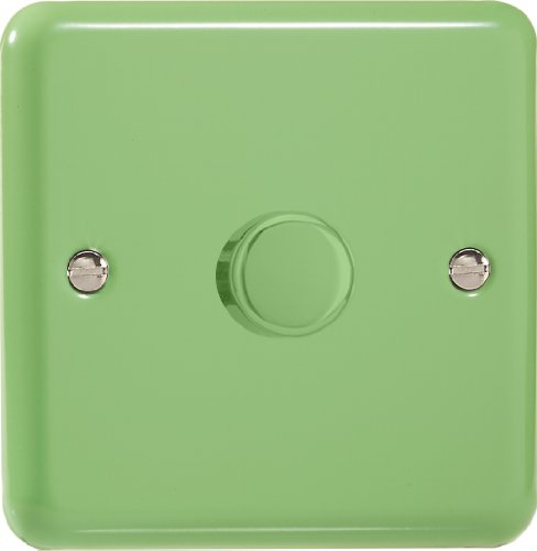 Varilight 1-Gang 2-Way V-Pro Push On/Off Rotary LED Dimmer 1 x 0-120W Beryl Green