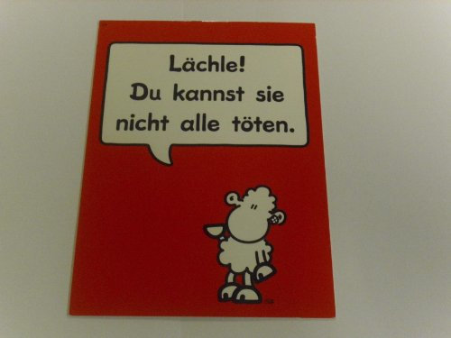 sheepworld Postkarte Lächle!Du kannst sie nicht alle töten 26