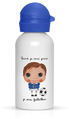 Label tour, gourde Quand je serai grand je serai footballeur