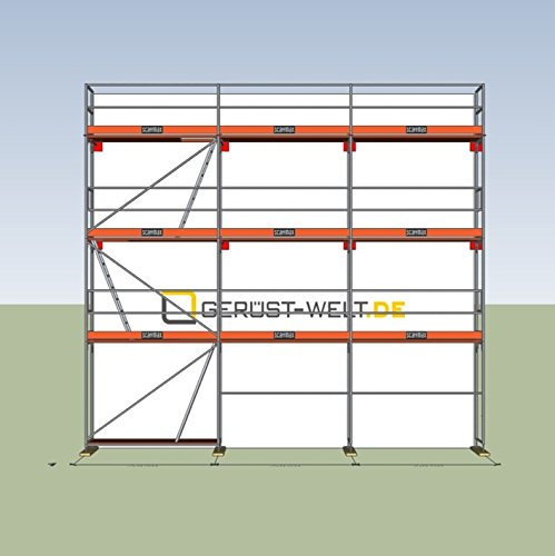 Fassadengerüst Paket 54 m² Rux Framescaff Feldlänge 2,57 m ca 6 m Standhöhe