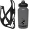 Cube HPP Cage - Matt Black/Blue & Flow Bottle - Black, 750ml / Lightweight Bicycle Cycling Cycle Bike MTB Mountain Road Water Drink Flask Bidon Bracket Mount Holder Carrier Kit Part Set Accessories