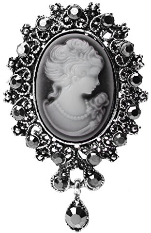 JAGETRADE Brosche Lady Vintage Cameo Viktorianischen Stil Hochzeit Frauen Anhänger Brosche