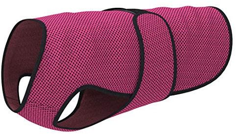 DOGZSTUFF Kühlweste für Hunde Leichte Jacke mit Verdunstungskühl-Mikrofaser-Technologie, UV-Schutz-Shirt für Strand, Größe für kleine, mittelgroße und große Hunde (XL, Rosenrosa)