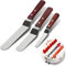 MINGZE Icing Offset Spatula 3Pcs, Angled Pallet Knife, Stainless Steel Cake Spatula with Wooden Handle for Cookies, Wooden Handle Stainless Steel Offset Frosting Spatulas