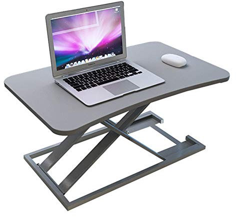 ST&ED Sitz-Steh-Schreibtisch HöHenverstellbarer Schreibtischaufsatz/Ergonomischer Schreibtisch Konverter/BüRobedarf ZubehöR (Weiß)