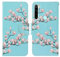 AIFILLE Redmi Note 8 Vert Clair Coque avec Motif Fleurs Rose Élégant Portefeuille PU Cuir Flip Etui Rabat Compatible avec Xiaomi Redmi Note 8 360 Full Body Protection Telephone Portable Housse Bumper