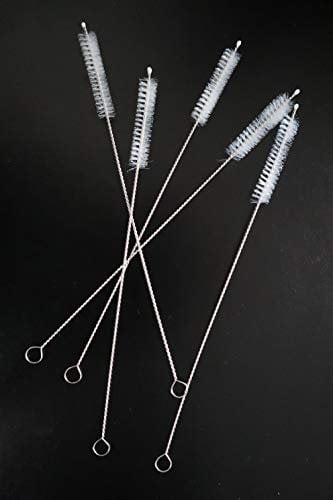 5pcs of UK Stock Stainless Steel Nylon Straw Cleaning Brushes for Drinking Pipe Brush Cleaner for Milk Bottle