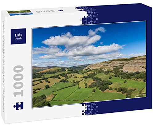 Lais Puzzle Welsh landscape, seen from Castell Dinas Bran, near Llangollen, Denbighshire, Wales, UK 1000 pieces