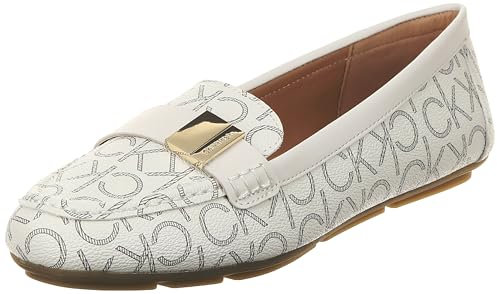 Calvin Klein Lisa Loafer für Damen, flach, White Muilti 142, 39 EU