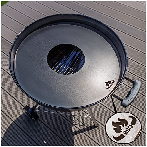 teileplus24 FR01 Grillring | Grillplatte | Feuerplatte | BBQ-Platte | Plancha passend für Weber Kugelgrill, Größe:Ø 48.5cm (50er Kugelgrill)