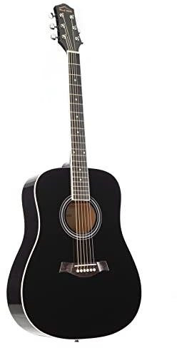 Westerngitarre Red Hill D-1 BK, Dreadnought, Linde Decke, X-Bracing, Mahagoni Hals, Composite Griffbrett, Graph Tech NuBone Sattel, 650mm Mensur, Chrom Hardware, Schwarz Finish