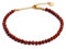 BERGERLIN Jaspis Fußkette rot - facettiertes, rotes Fußkettchen - Gold - M-L